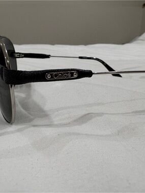 Chloé aviatar Sunglasses in Black and Silver